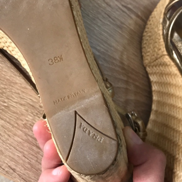 🔥Prada Metallic Espadrilles FREE SHIPPING - Picture 8 of 13